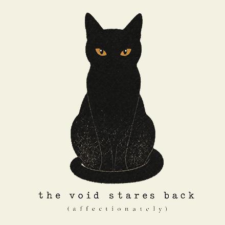 Void & Moon the void stares back (affectionately) — black cat design on cream