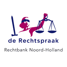 Het logo van de Rechtbank Noord-Holland met als tekst De Rechtspraak