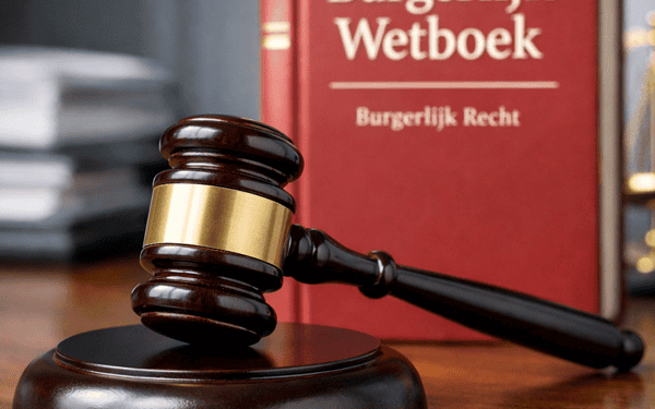 Rechterhamer en Burgerlijk Wetboek als symbool voor uitspraak over turboliquidatie en bestuurdersaansprakelijkheid