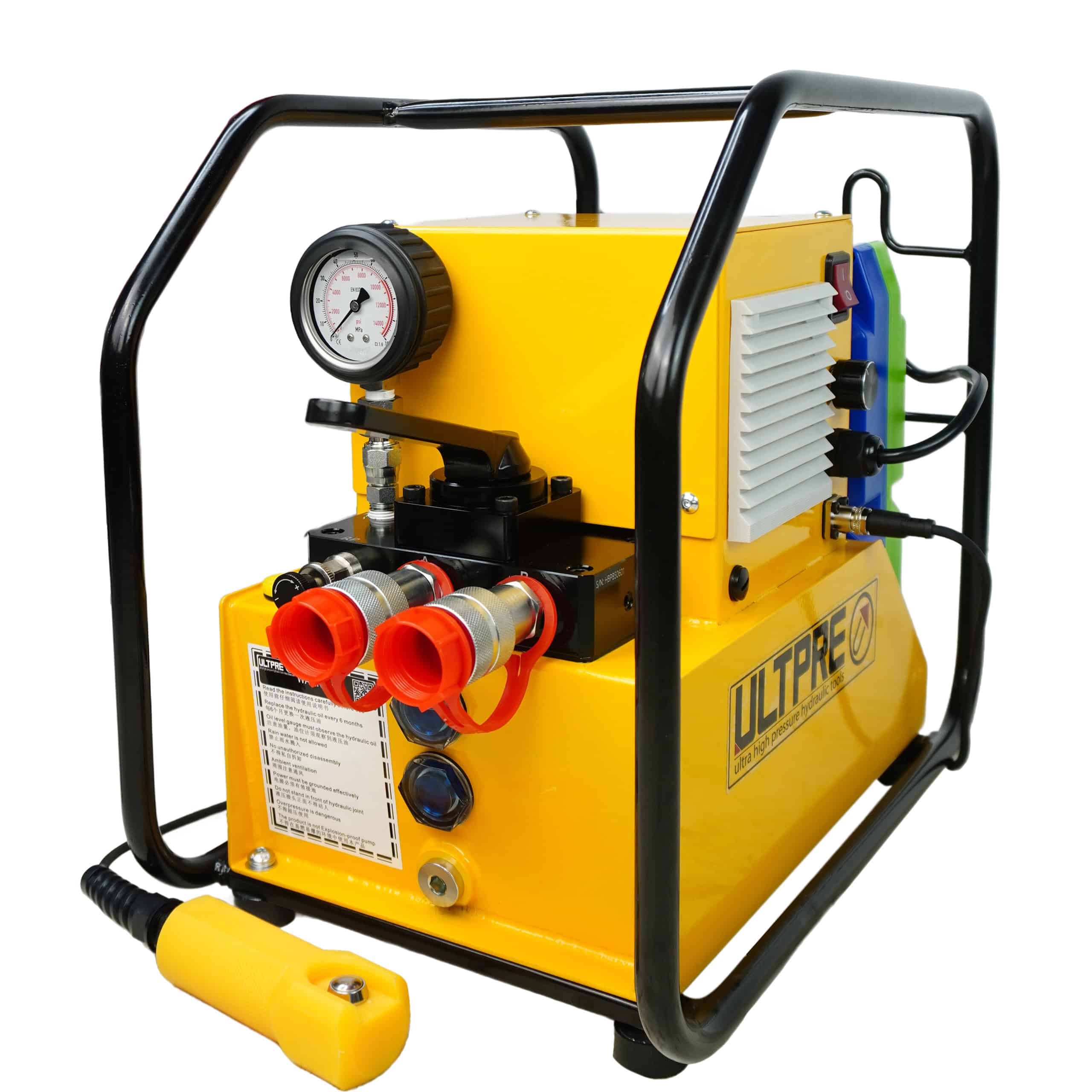 Double Acting,Digital Display Battery Powered Hydraulic Pump