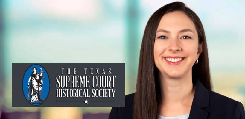 Jennie Knapp Recently Named to the Board of Trustees for the Texas Supreme Court Historical Society