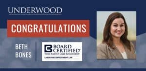 Beth Bones Board Certified by TX Board of Legal Specialization in Labor & Employment Law