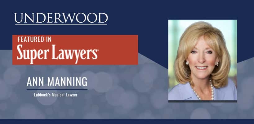 Ann Manning Featured As Lubbocks Musical Lawyer In Super Lawyers