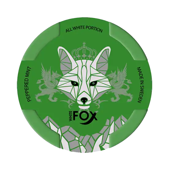 white fox peppered mint slim all white portion