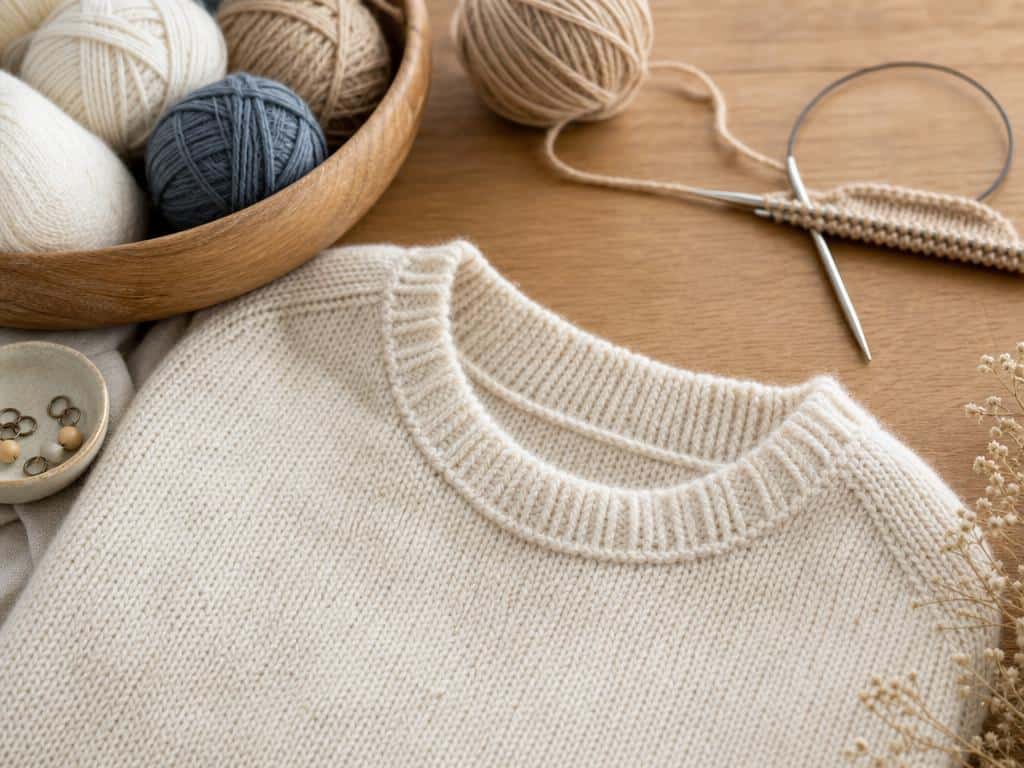 comment tricoter un col rond sans couture