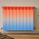 radiateur chaud en haut et froid en bas