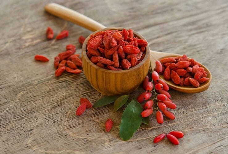 Baie de goji et peau