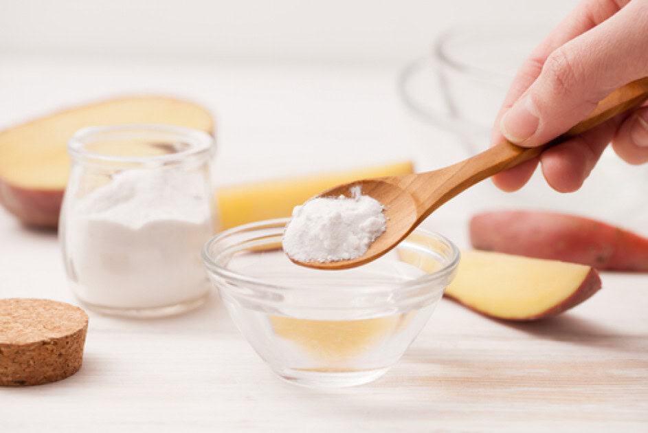 Bicarbonate de soude sur la peau