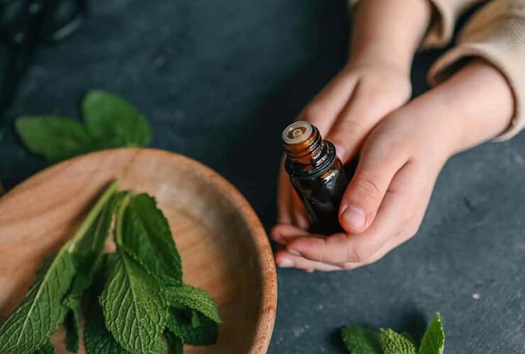 Menthe poivrée et peau