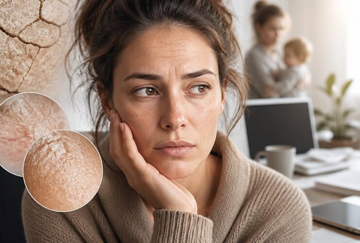 La peau est terne et sèche, ce peut être l'impact du stress quotidien