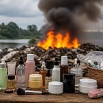 Produits laitiers, conserves, cosmétiques, insecticides : 250 kg de marchandises incinérés à Lambaréné