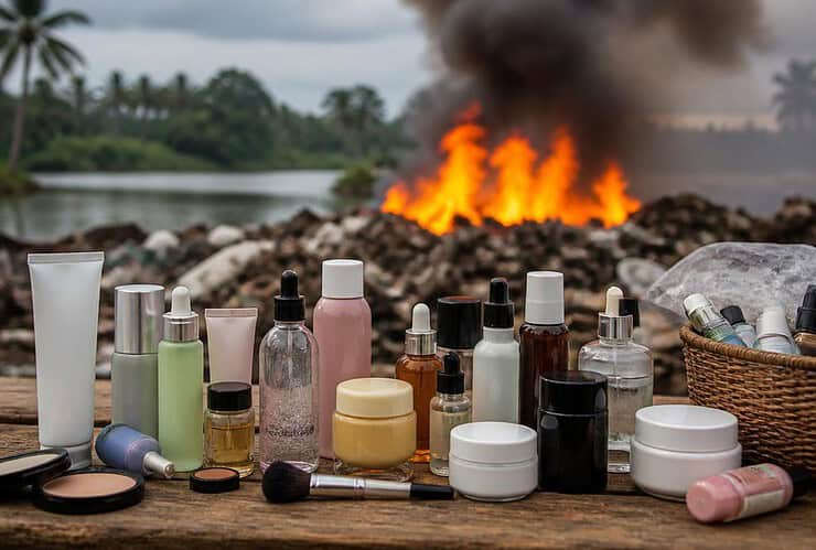 Produits laitiers, conserves, cosmétiques, insecticides : 250 kg de marchandises incinérés à Lambaréné