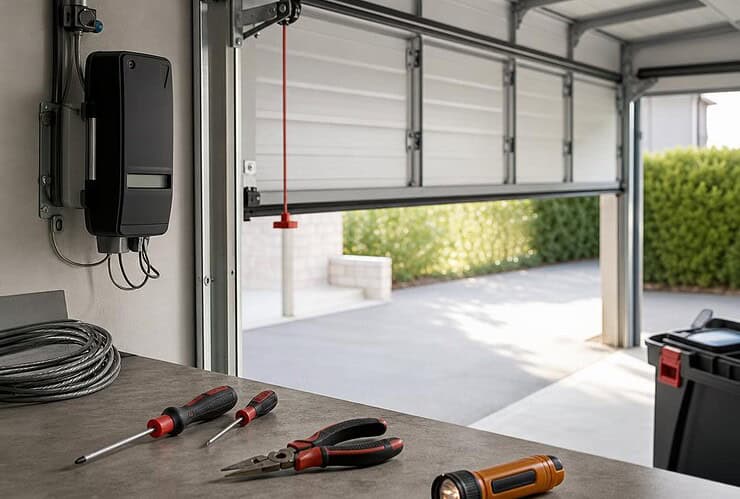 comment débloquer une porte de garage électrique