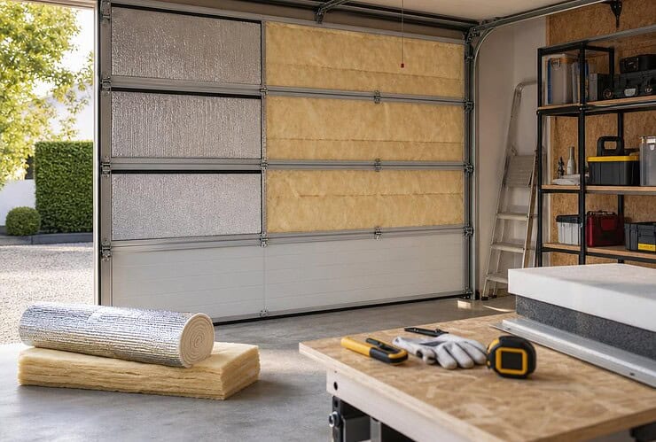 comment isoler une porte de garage