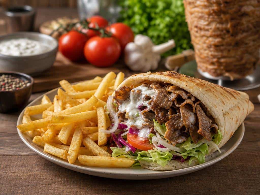 combien de calories dans un kebab frites