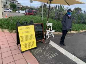 Farmers Market, open on a Sunday, safety measures in place