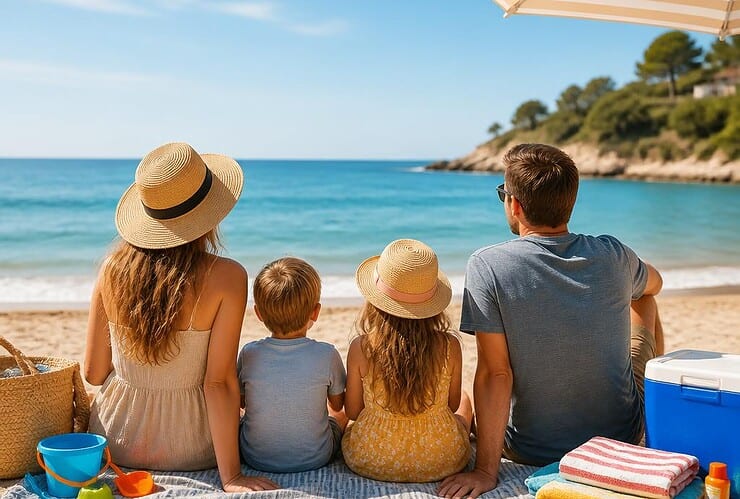 vacances a la plage avec les enfants