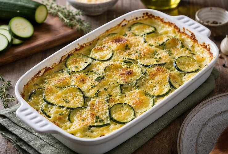 gratin de courgettes sans oeufs
