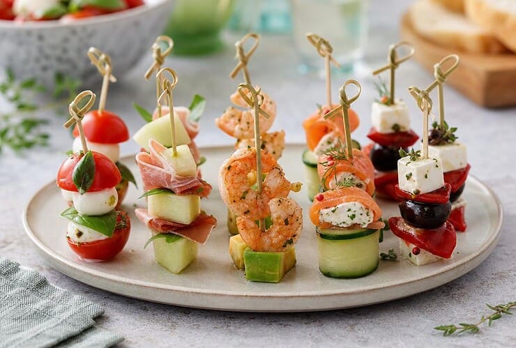 mini brochettes apéritives sans cuisson