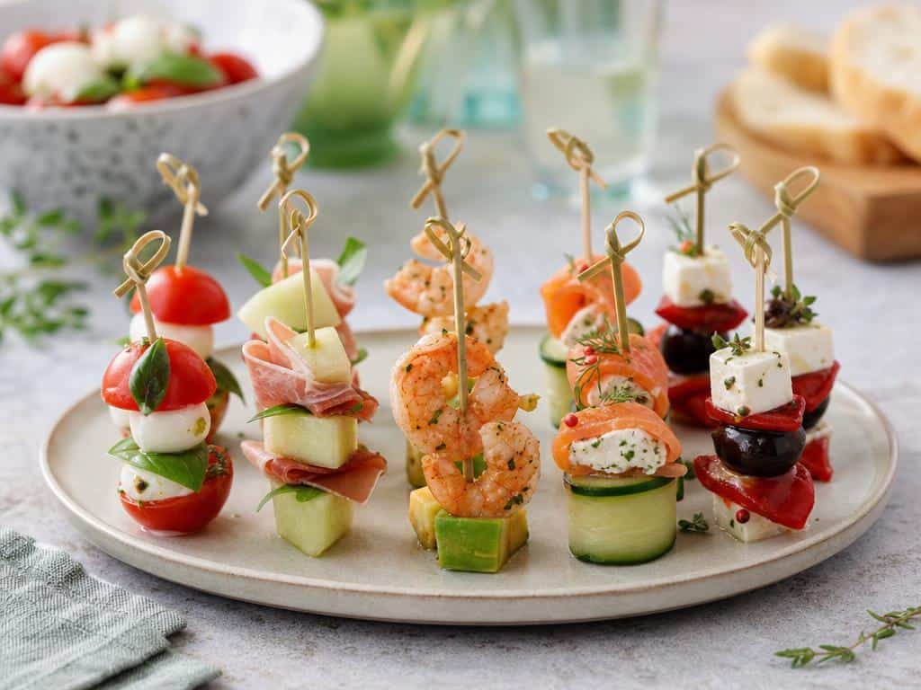 mini brochettes apéritives sans cuisson