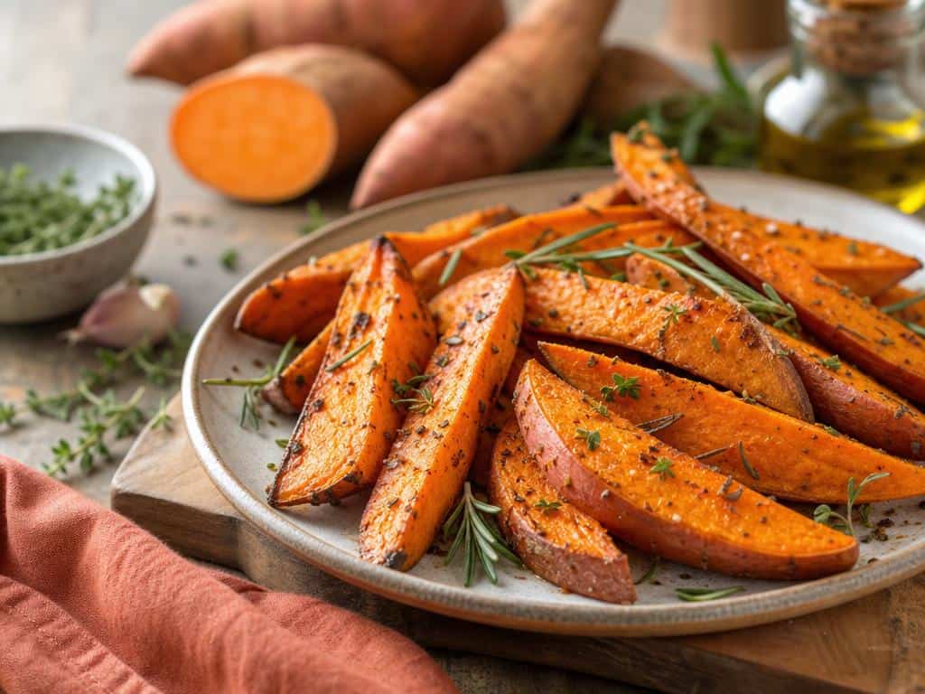 patate douce rotie au four