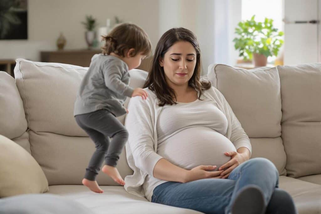 enceinte mon fils a sauté sur mon ventre