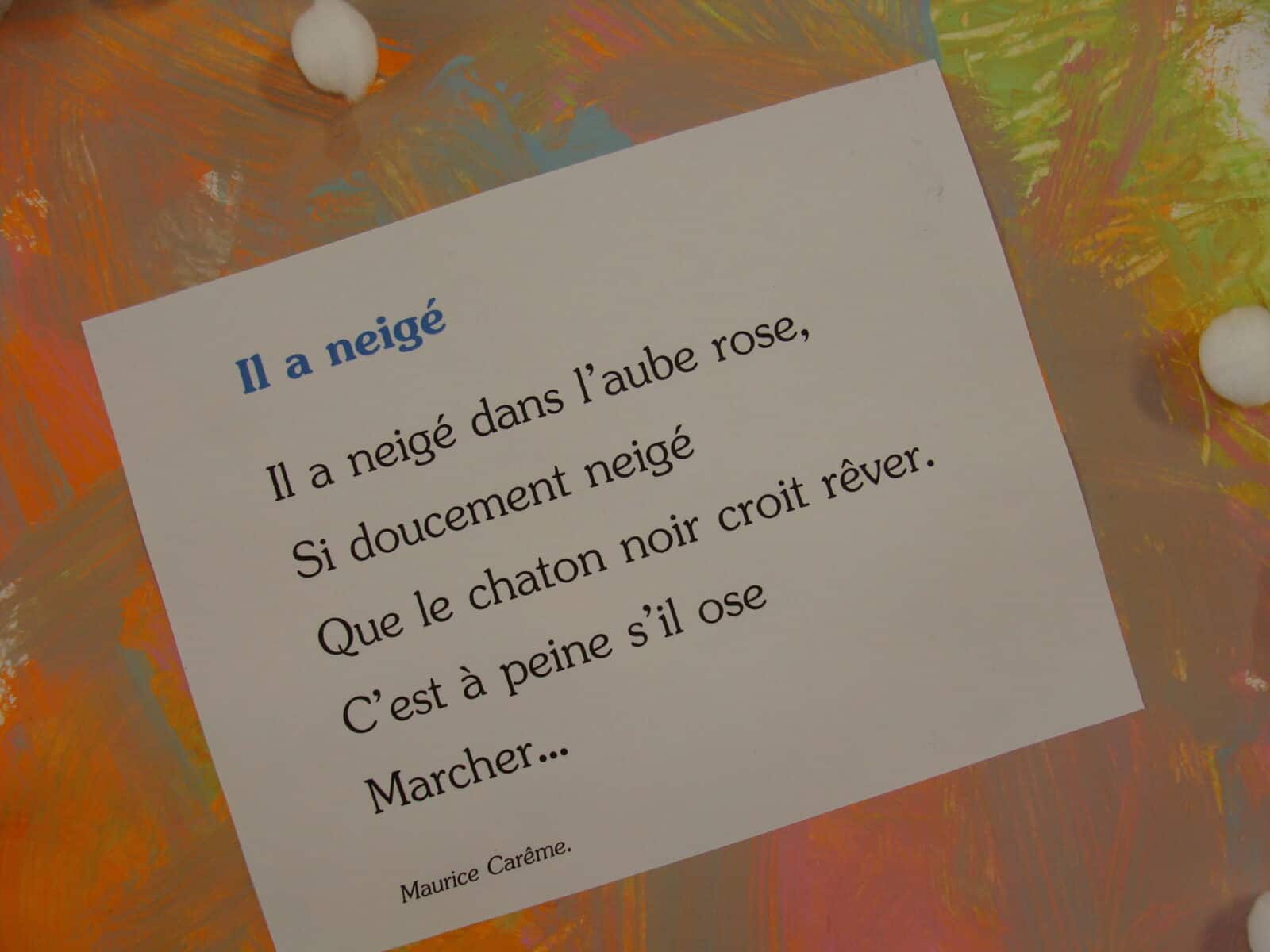 Poésie Il a neigé