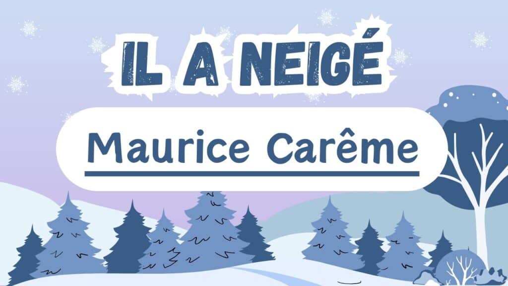 Poésie Il a neigé