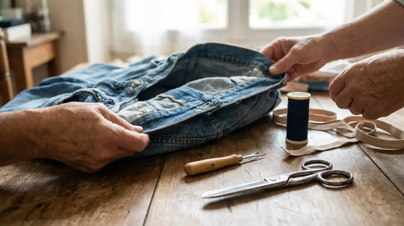 Agrandir un jean à la taille sans couture