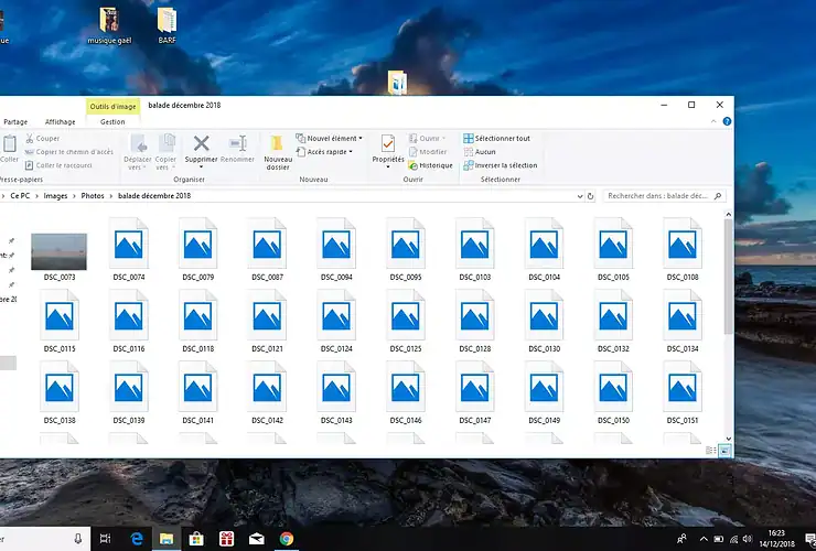 Problème d'affichage des miniatures Windows 10