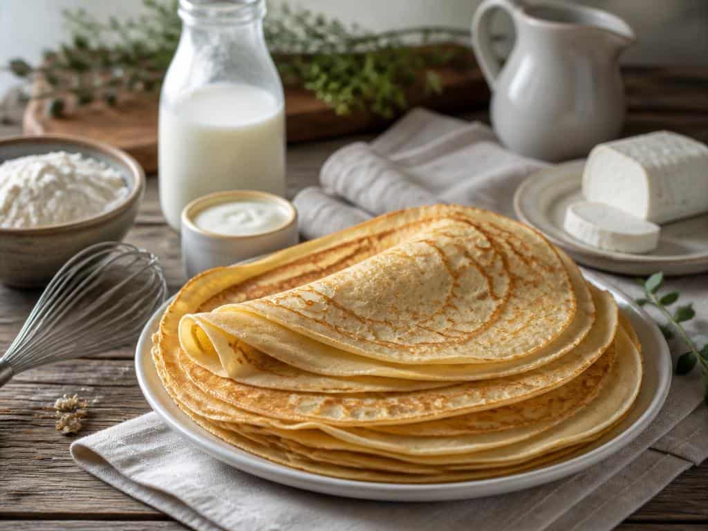 crepes sans oeufs au lait de chevre