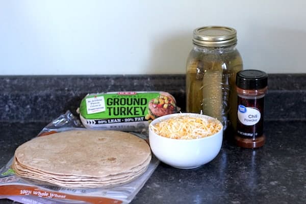 ingredients for cheeseburger enchiladas