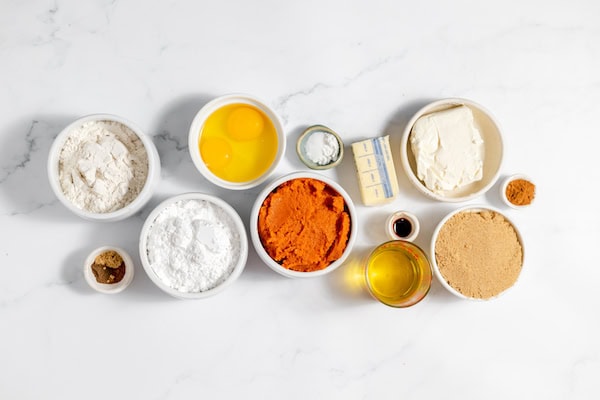 ingredients for gluten free pumpkin bars