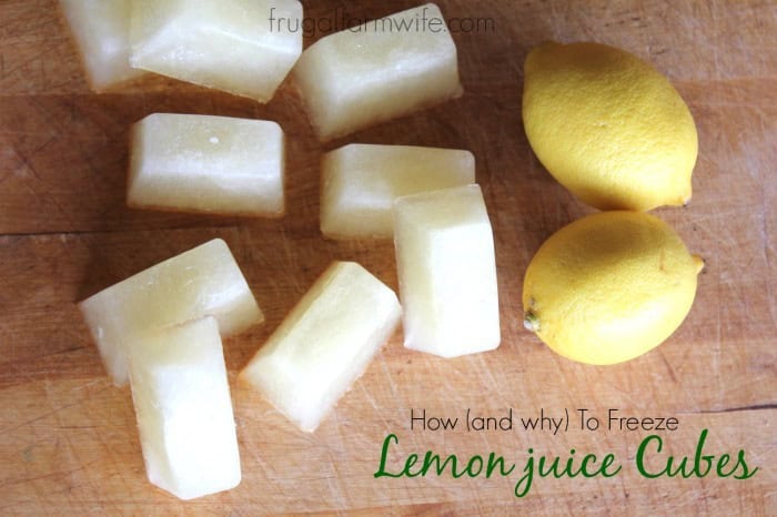 how to freeze lemon juice