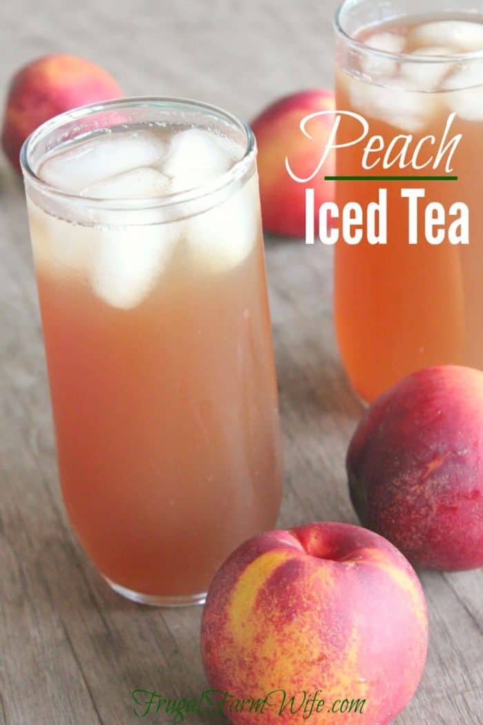 This peach iced tea recipe is super easy, and a delightful way to spruce up traditional tea!