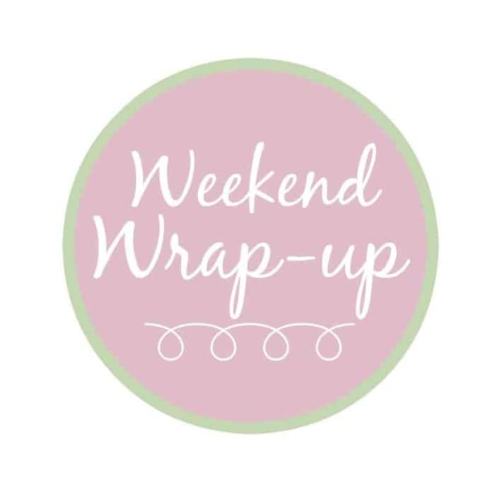Image shows a circle with the words "Weekend Wrap-Up"