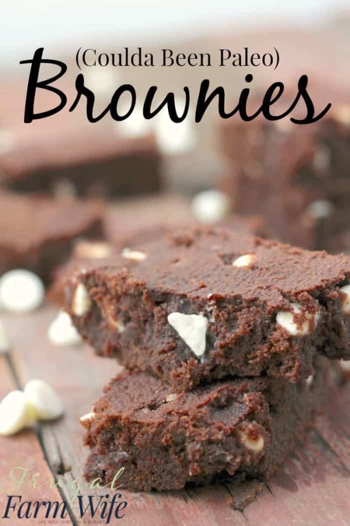 Coulda Been Paleo Brownies: These brownies coulda been paleo... but vanilla chips are so yummy, I couldn't help myself! 