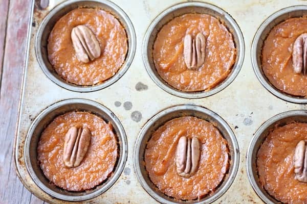 Crustless pumpkin pie bites