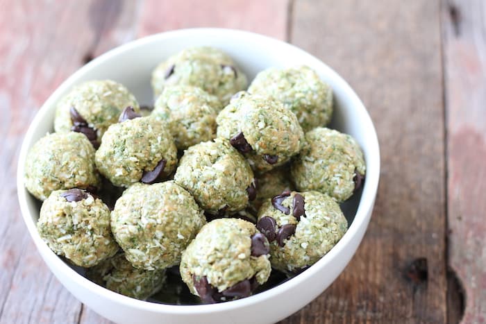 no-bake green power bites