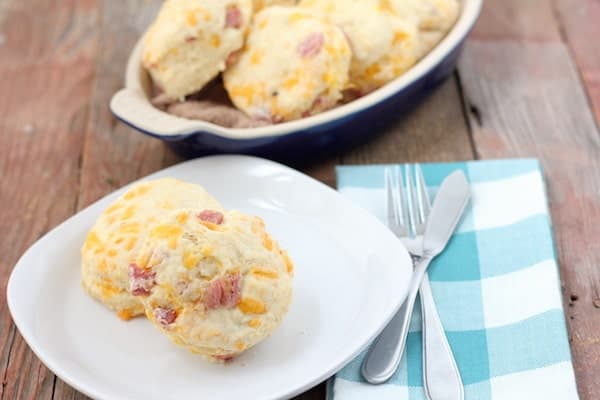gluten-free ham biscuits with cheese