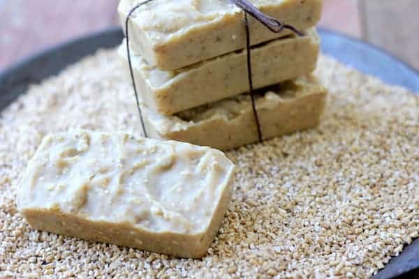 goat milk soap with oatmeal and lavender
