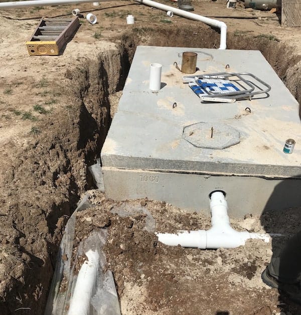connecting septic pipes