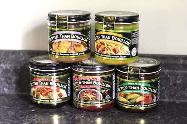 Image shows a stack of jars of "Better Than Boullion" bases