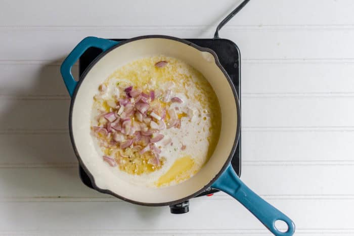 sauteing shallots in butter