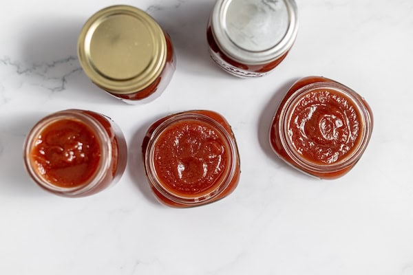 apple butter in jars for canning