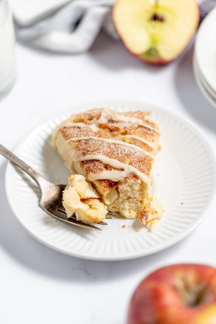 apple scone with a bite taken out of it