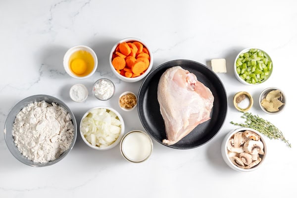 ingredients for gluten free chicken and dumplings