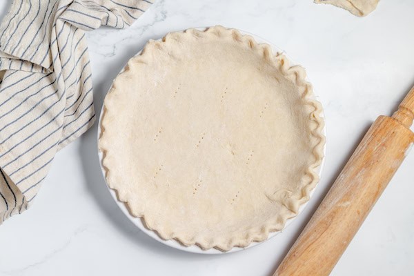 sourdough discard pie crust ready to bake