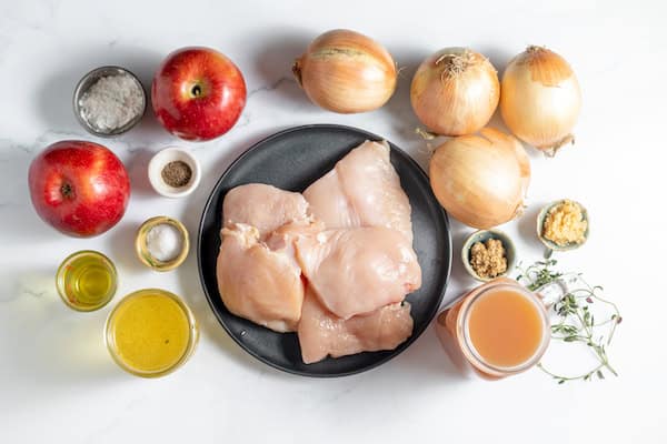 ingredients for apple cider chicken