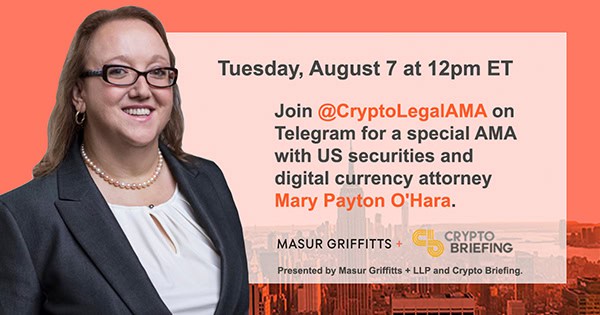 graphic with Mary Payton O'Hara for Crypto Legal AMA